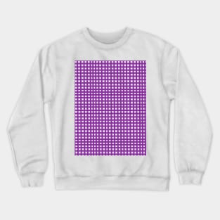 Purple mesh grid square lines pattern Crewneck Sweatshirt